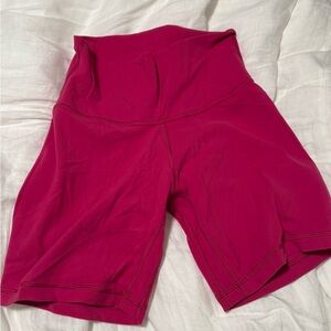 Aritzia Fuchsia Bike Shorts